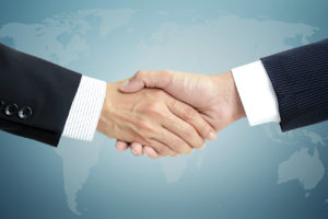 Handshake of businessmen